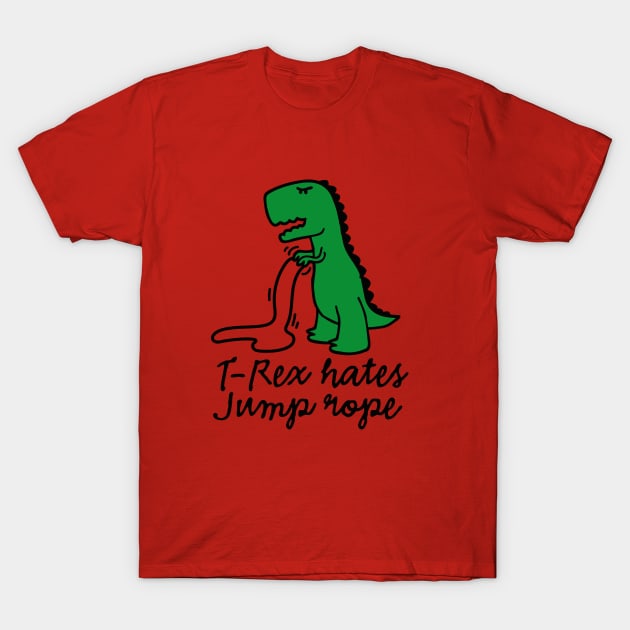 T Rex hates jump rope Jump Rope T Shirt TeePublic